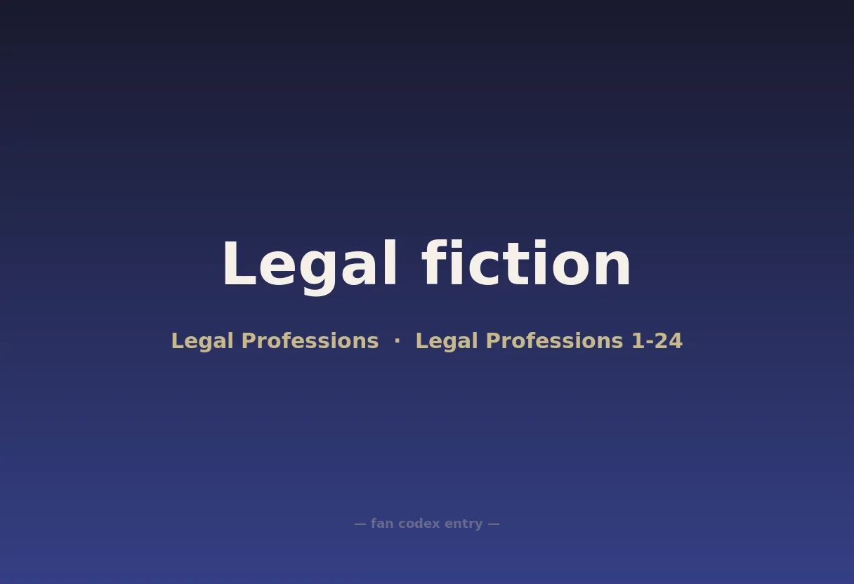 Legal fiction