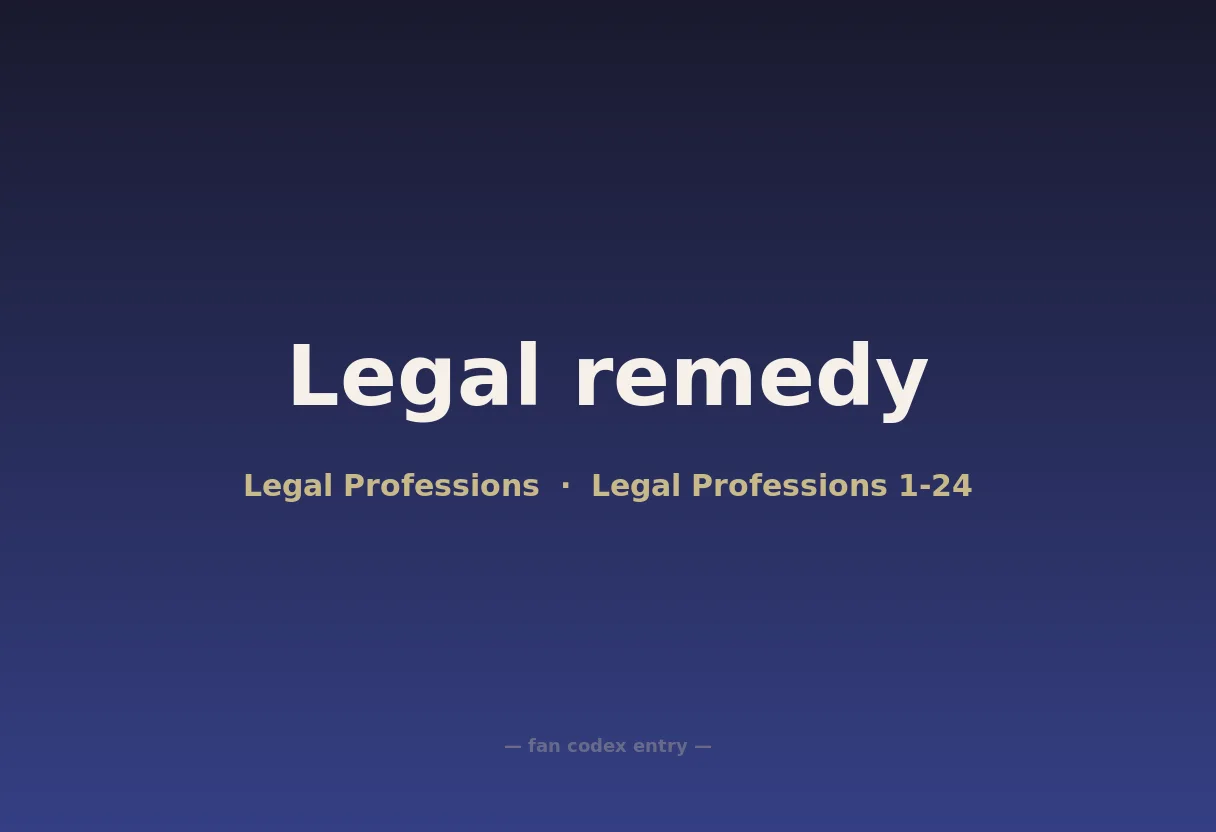 Legal remedy
