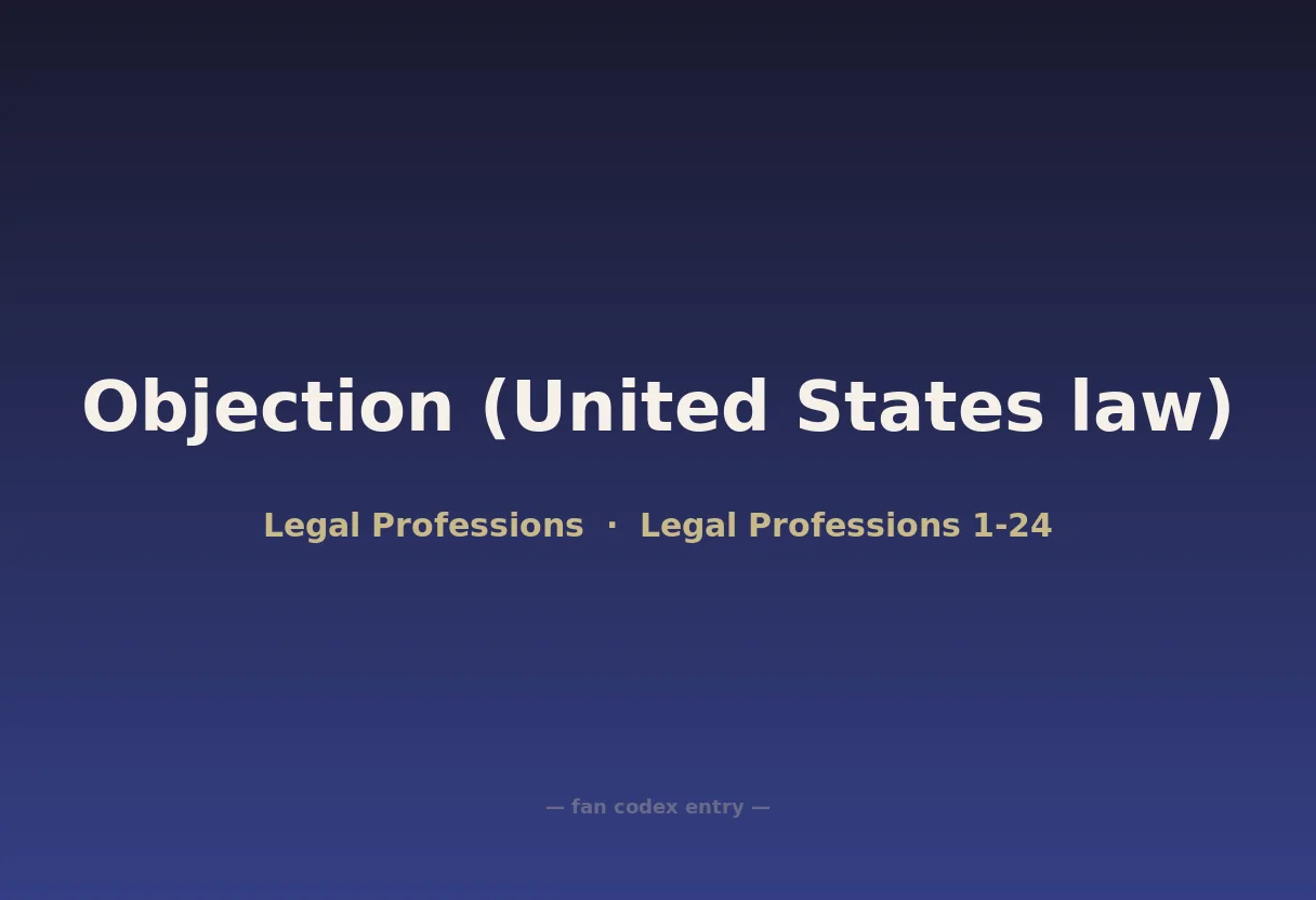 Objection (United States law)
