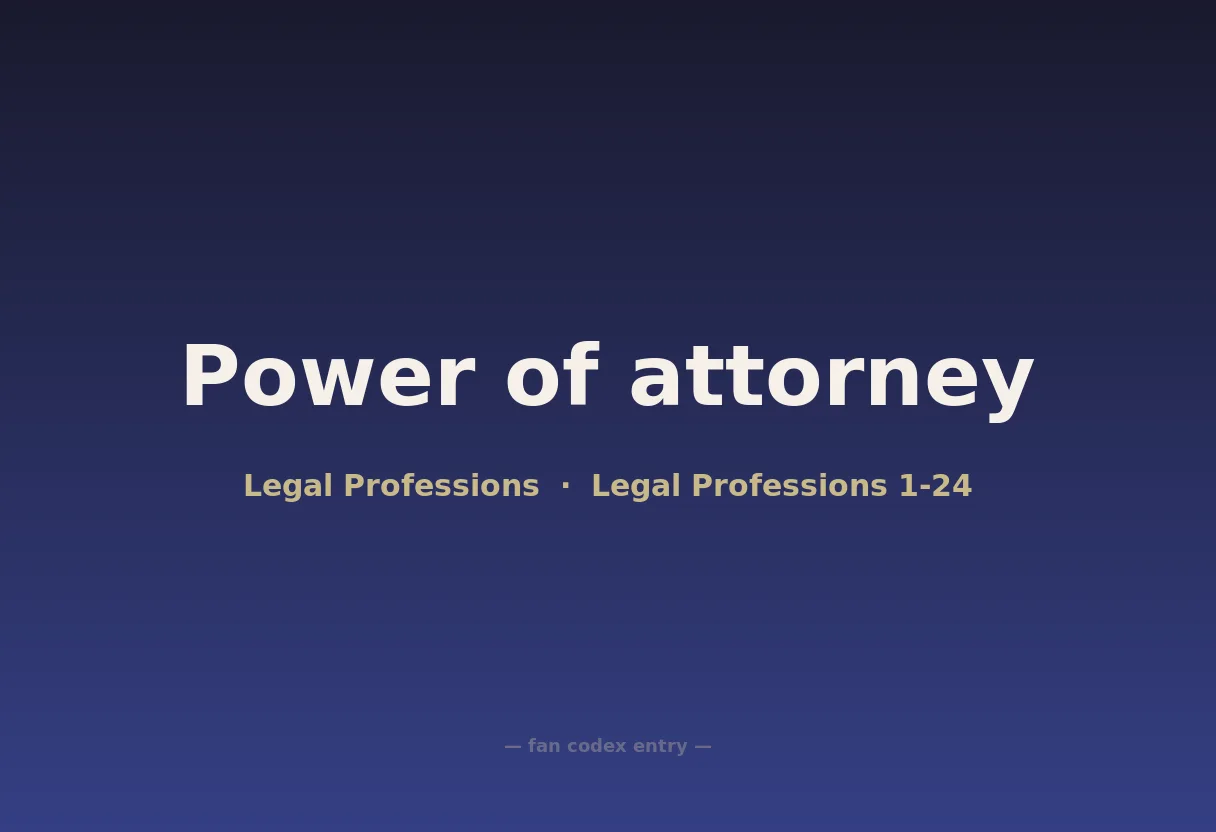Power of attorney