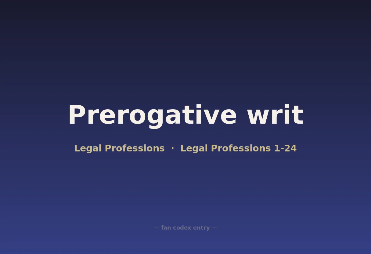 Prerogative writ